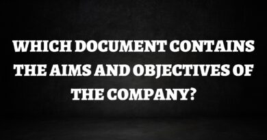Which Document Contains The Aims And Objectives Of The Company