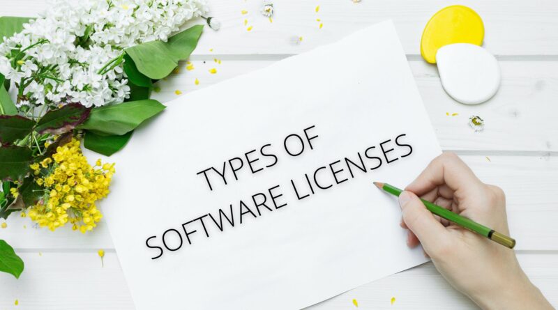 What are the 5 types of Software Licenses