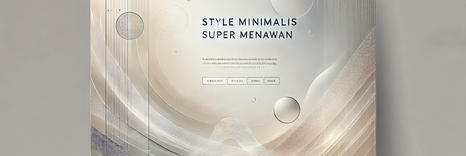 Style Minimalis Super Menawan