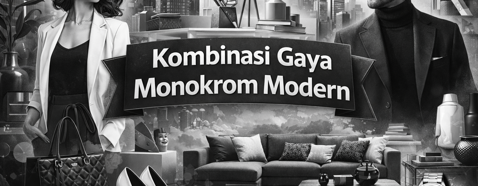Kombinasi Gaya Monokrom Modern
